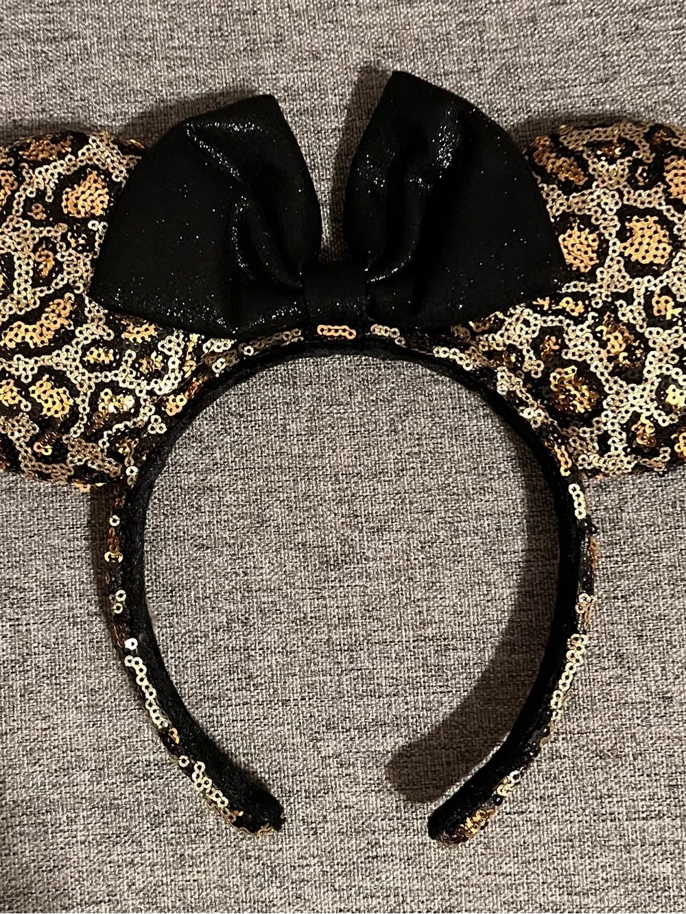 Official Disney Parks Minnie Mouse Sequined Leopard Print Ears – Animal Kingdom